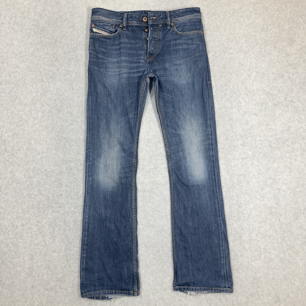 Diesel New Fanker BOOTCUT Jeans Mens 28x32 Blue Regular Slim Distressed Y2K
